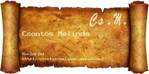 Csontos Melinda névjegykártya