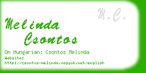 melinda csontos business card